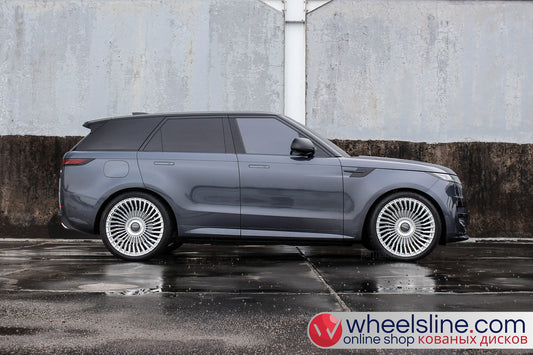 Gray Land Rover Range Rover Sport 1-Piece VS UV-51  Polished Silver Cap-B 240926