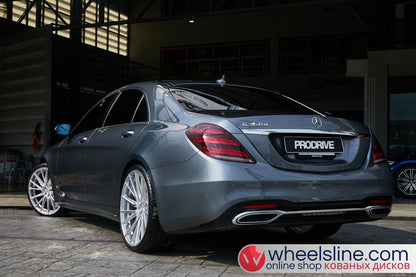 Gray  Mercedes S 1-Piece VS HF-4T1 Hightlight Gloss Silver With Polished Face 240815