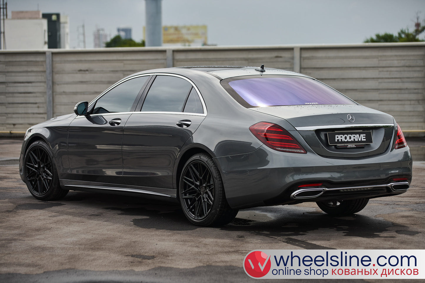 Gray Mercedes S 1-Piece VS HF-71 Gloss Black 240815