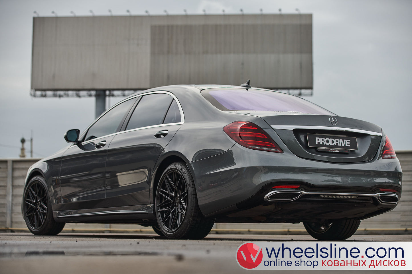 Gray Mercedes S 1-Piece VS HF-71 Gloss Black 240815