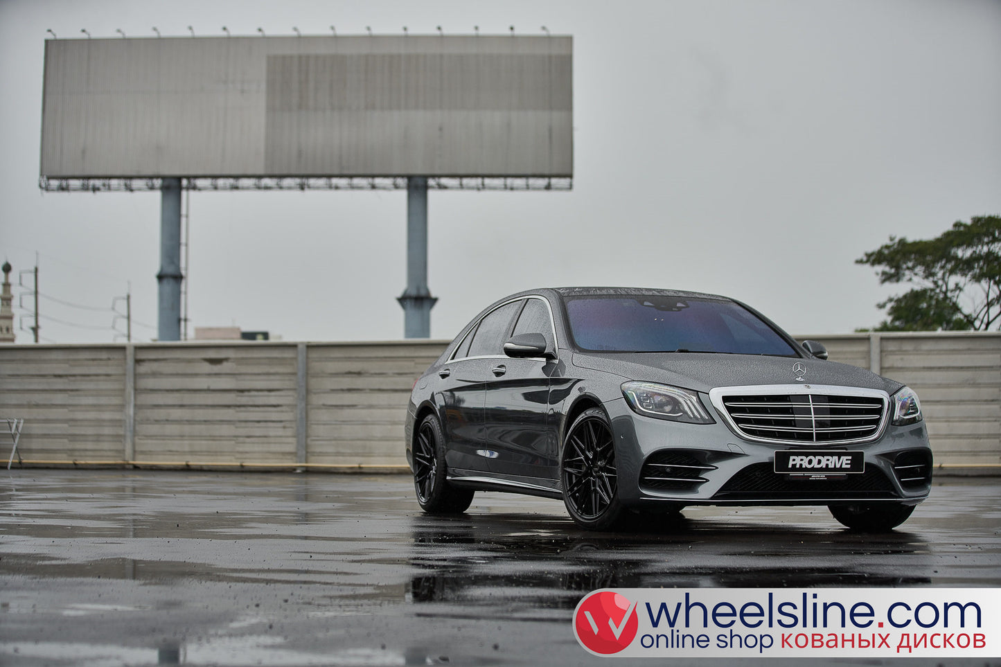 Gray Mercedes S 1-Piece VS HF-71 Gloss Black 240815