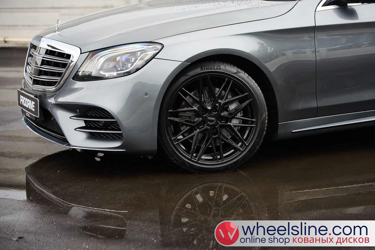 Gray Mercedes S 1-Piece VS HF-71 Gloss Black 240815