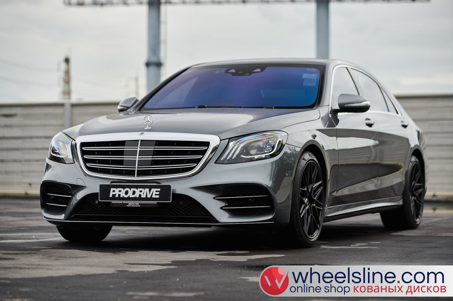 Gray Mercedes S 1-Piece VS HF-71 Gloss Black 240815