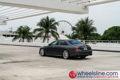 Gray Mercedes S 1-Piece VS HF-71 Matte Silver With Machined Face 240813