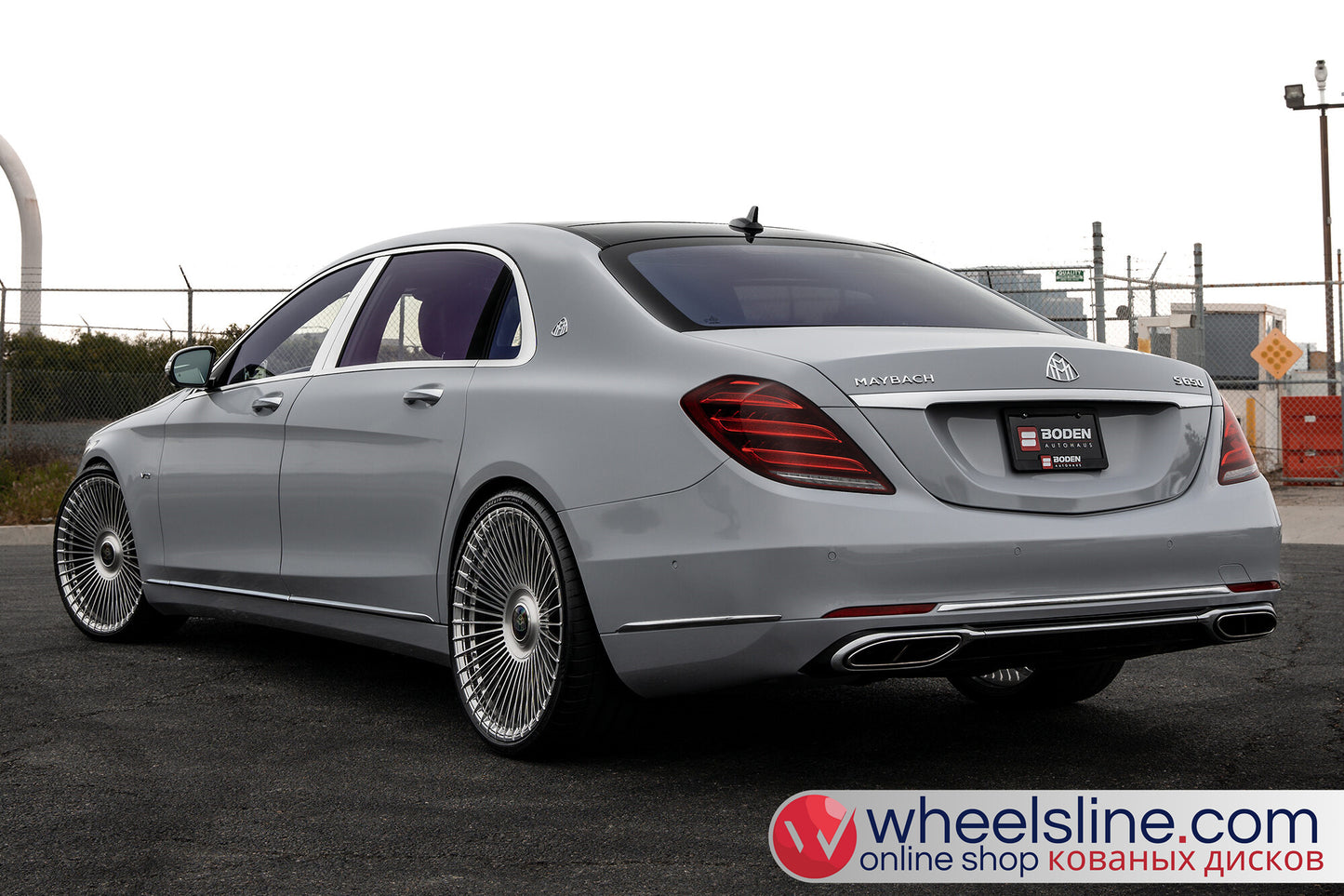 Gray Mercedes S 1-Piece VS S17-161  Polished Silver With Brushed Face Cap-B 240815