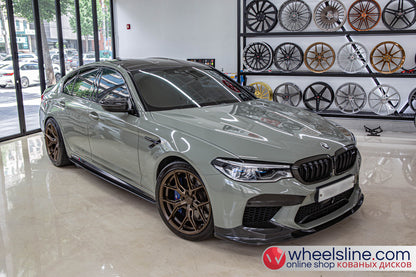 Green BMW 5-Series 1-Piece VS HF-51 Matte Bronze  240802