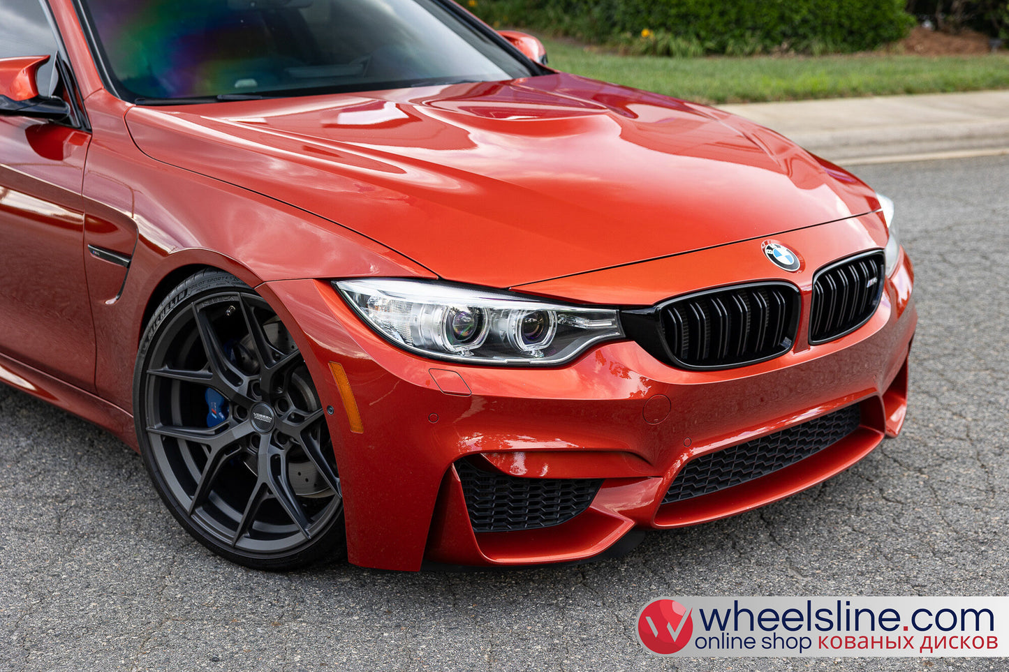 Orange BMW 4-Series 1-Piece VS HF-51 Matte Black  240802