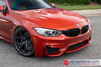 Orange BMW 4-Series 1-Piece VS HF-51 Matte Black  240802