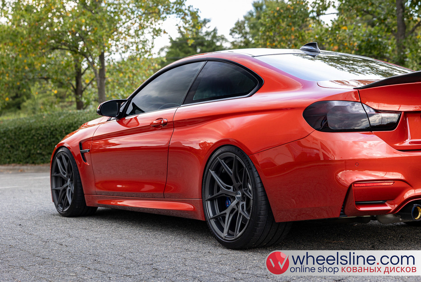 Orange BMW 4-Series 1-Piece VS HF-51 Matte Black  240802