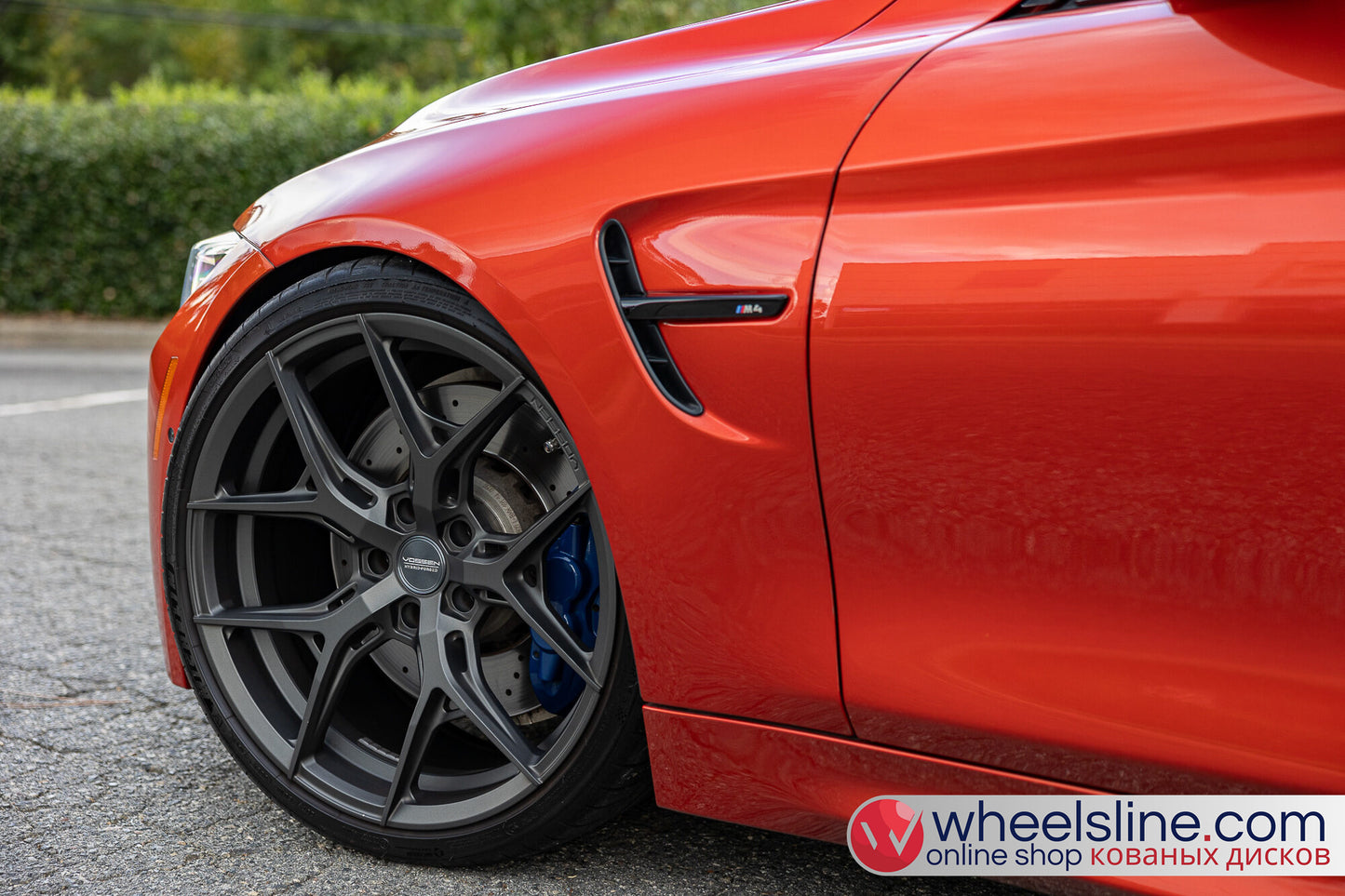 Orange BMW 4-Series 1-Piece VS HF-51 Matte Black  240802