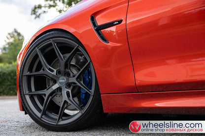 Orange BMW 4-Series 1-Piece VS HF-51 Matte Black  240802