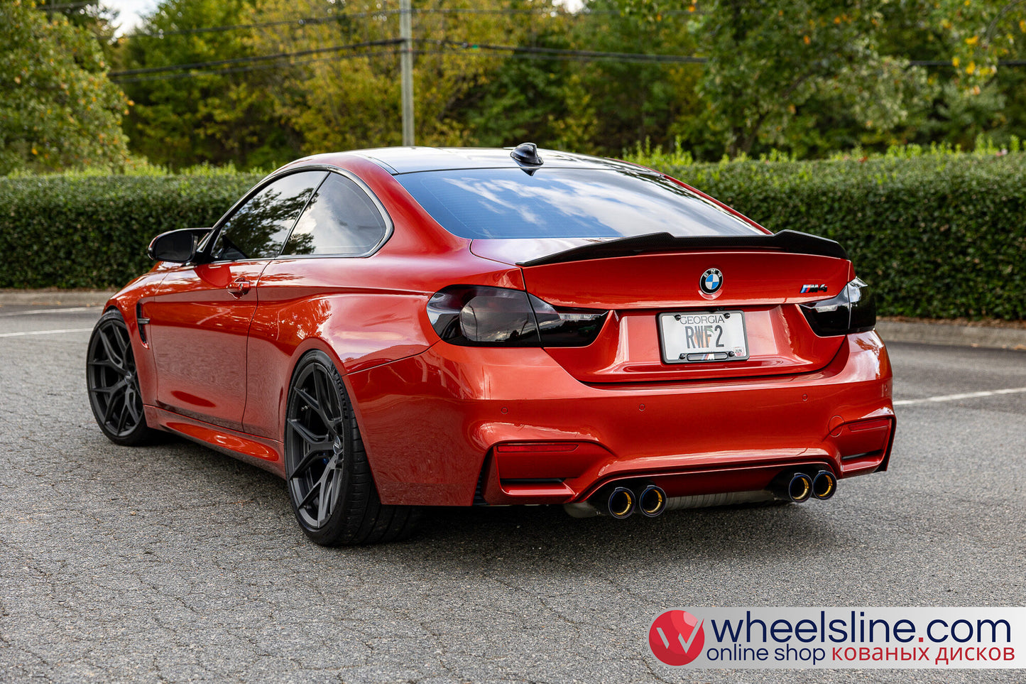 Orange BMW 4-Series 1-Piece VS HF-51 Matte Black  240802