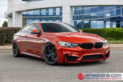 Orange BMW 4-Series 1-Piece VS HF-51 Matte Black  240802