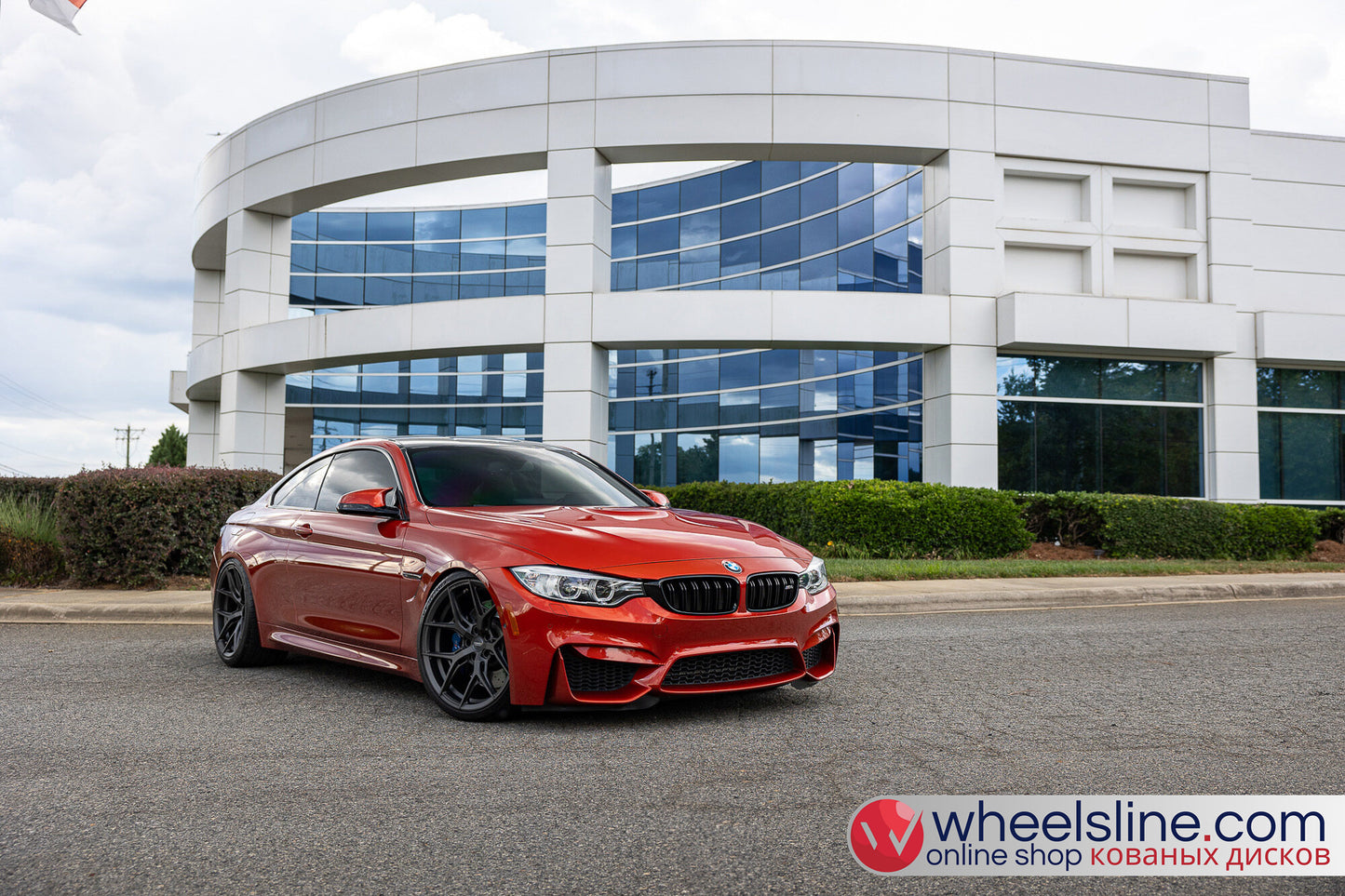 Orange BMW 4-Series 1-Piece VS HF-51 Matte Black  240802