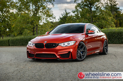 Orange BMW 4-Series 1-Piece VS HF-51 Matte Black  240802