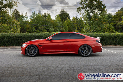 Orange BMW 4-Series 1-Piece VS HF-51 Matte Black  240802