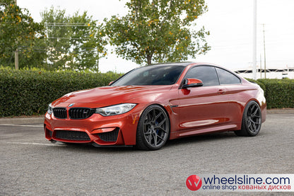 Orange BMW 4-Series 1-Piece VS HF-51 Matte Black  240802