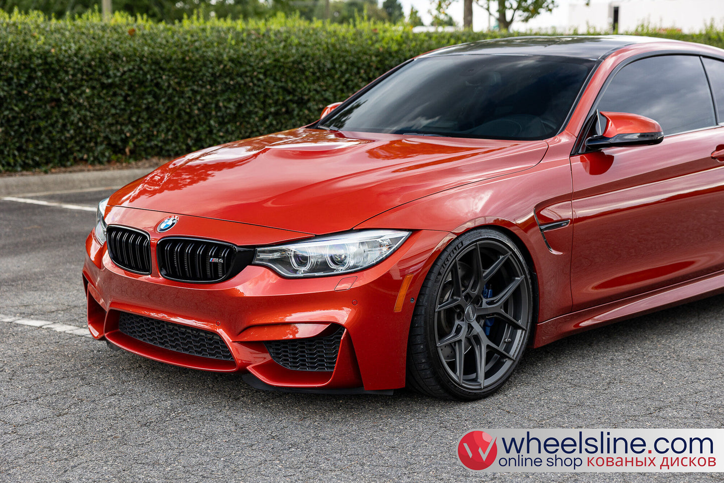 Orange BMW 4-Series 1-Piece VS HF-51 Matte Black  240802