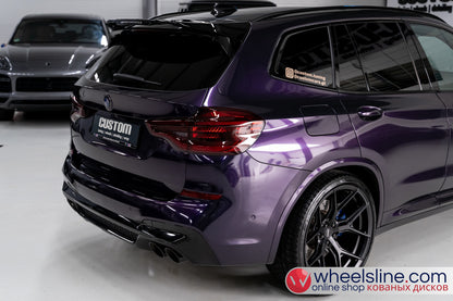 Purple BMW X3 1-Piece VS HF-51 Matte Black  240807