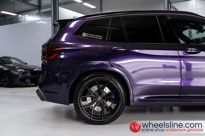 Purple BMW X3 1-Piece VS HF-51 Matte Black  240807