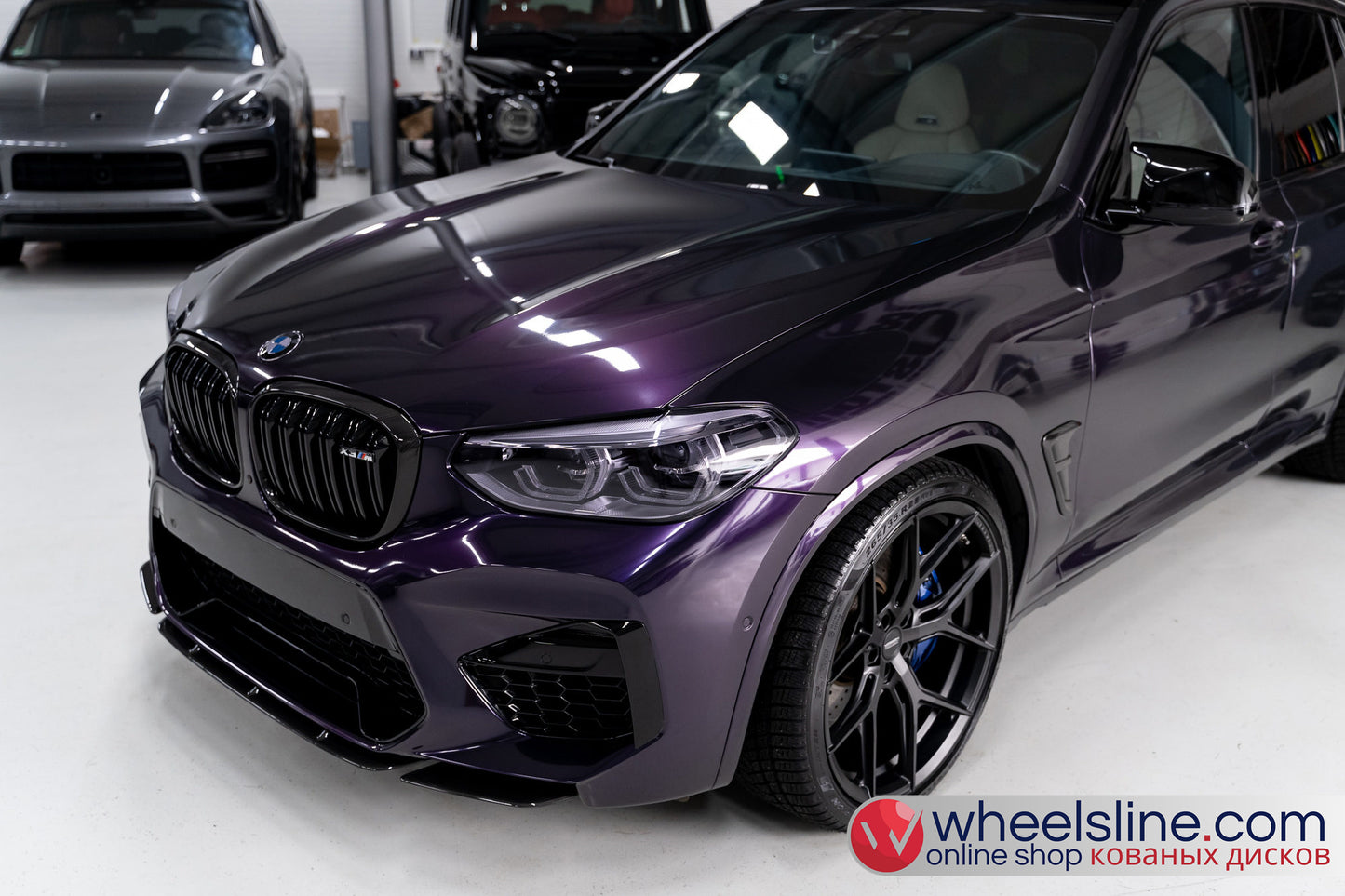 Purple BMW X3 1-Piece VS HF-51 Matte Black  240807