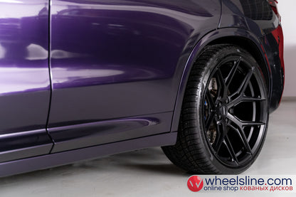 Purple BMW X3 1-Piece VS HF-51 Matte Black  240807