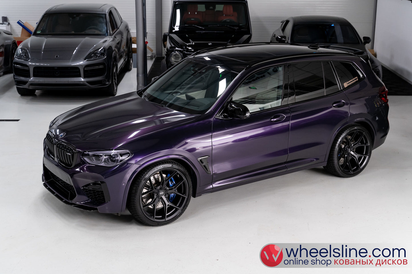 Purple BMW X3 1-Piece VS HF-51 Matte Black  240807