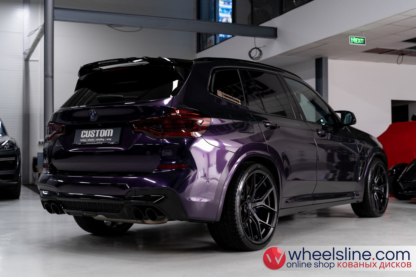 Purple BMW X3 1-Piece VS HF-51 Matte Black  240807