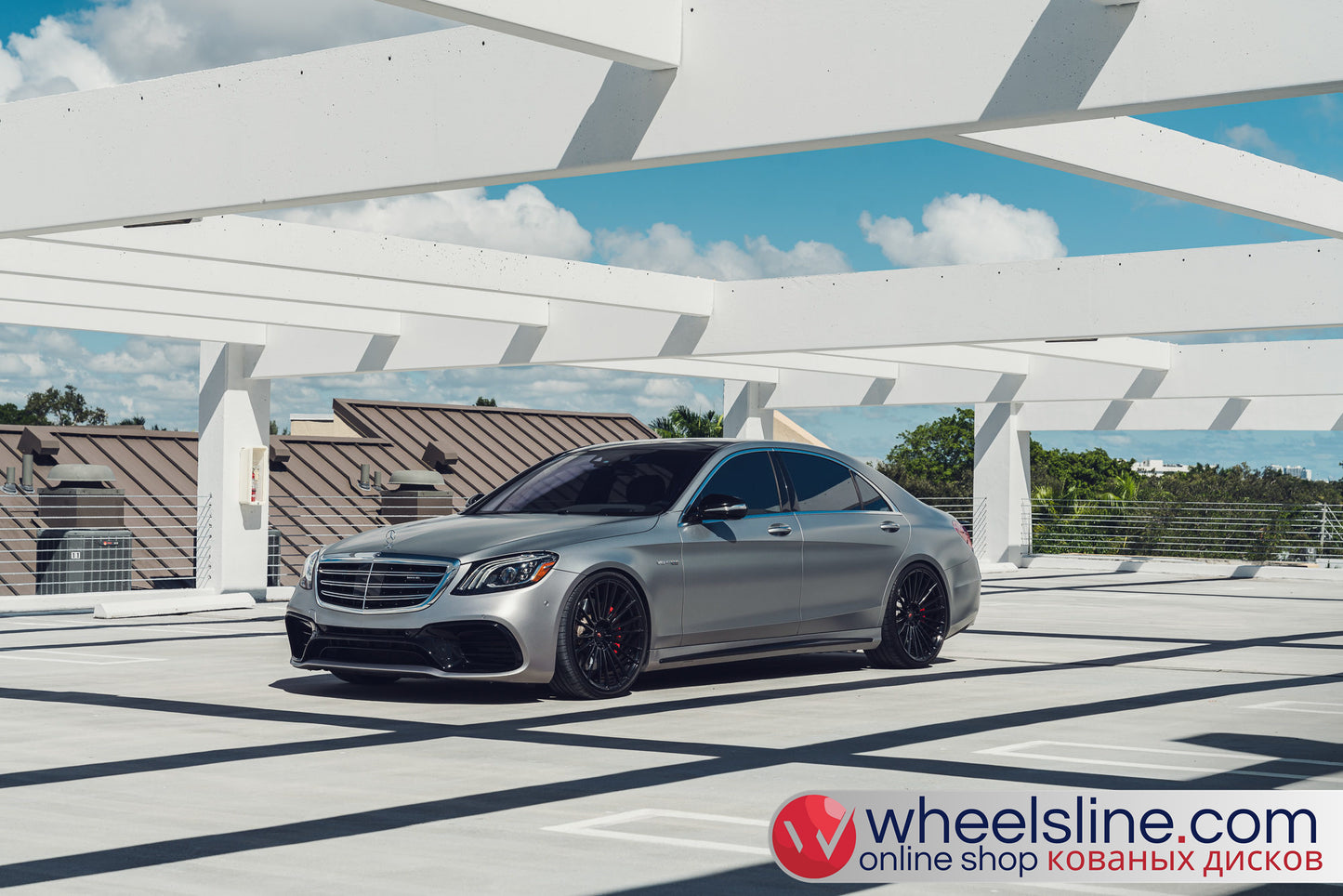 A Silver Mercedes S 1-Piece VS S17-041 Gloss Black 240815