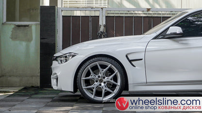 White BMW 3-Series 1-Piece VS HF-51 Matte Silver 240801