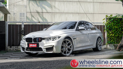 White BMW 3-Series 1-Piece VS HF-51 Matte Silver 240801