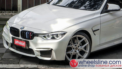 White BMW 3-Series 1-Piece VS HF-51 Matte Silver 240801