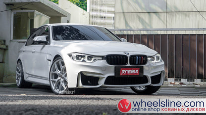 White BMW 3-Series 1-Piece VS HF-51 Matte Silver 240801