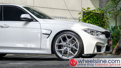 White BMW 3-Series 1-Piece VS HF-51 Matte Silver 240801