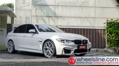 White BMW 3-Series 1-Piece VS HF-51 Matte Silver 240801