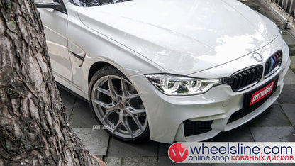 White BMW 3-Series 1-Piece VS HF-51 Matte Silver 240801