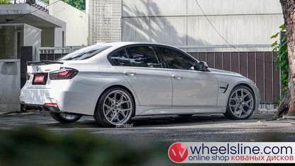 White BMW 3-Series 1-Piece VS HF-51 Matte Silver 240801