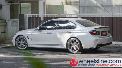 White BMW 3-Series 1-Piece VS HF-51 Matte Silver 240801