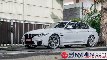 White BMW 3-Series 1-Piece VS HF-51 Matte Silver 240801