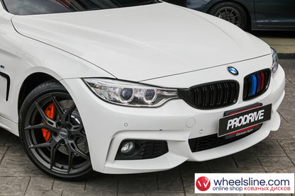 White BMW 4-Series 1-Piece VS HF-51 Matte Gunmetal 240801