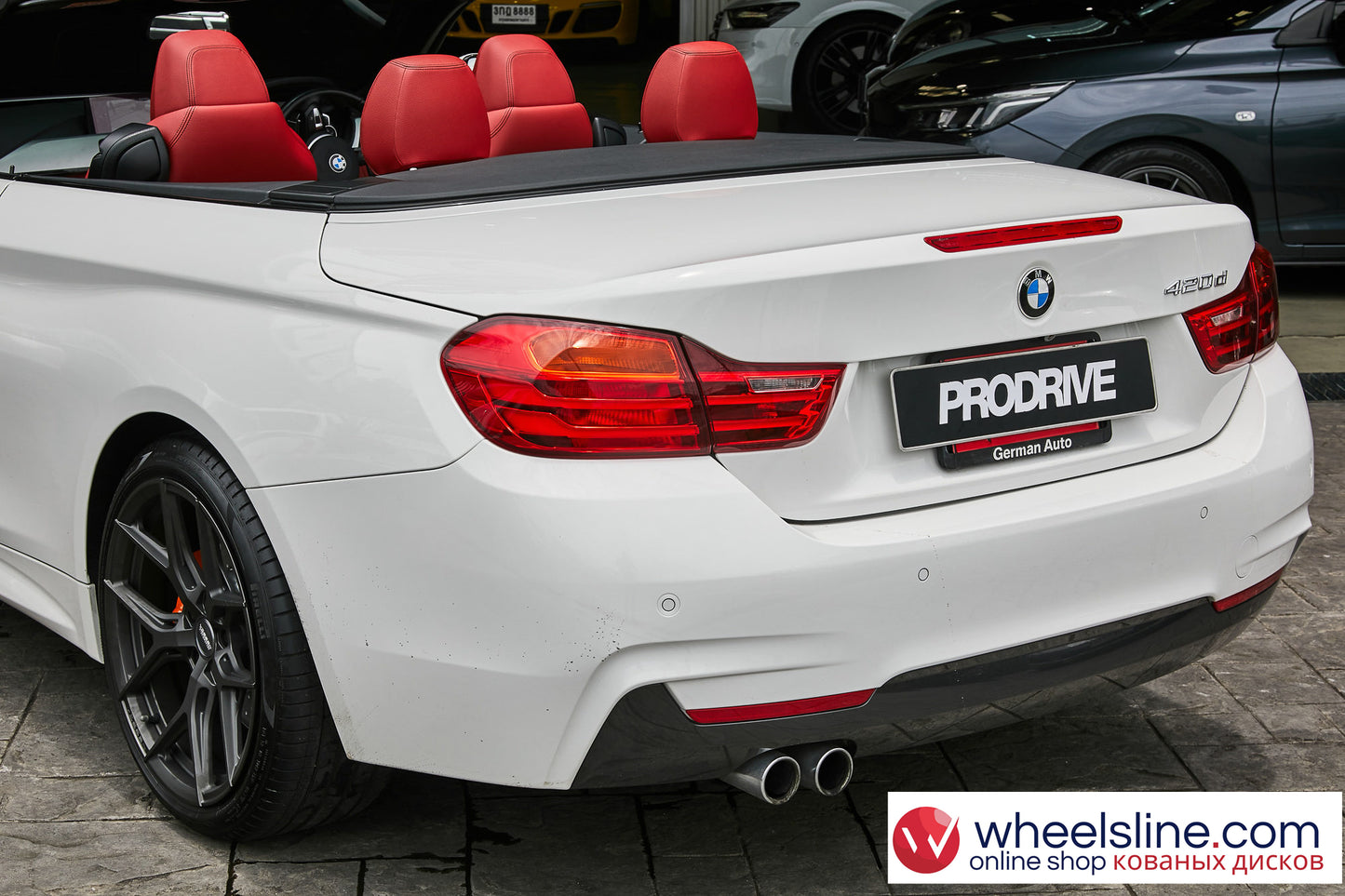 White BMW 4-Series 1-Piece VS HF-51 Matte Gunmetal 240801