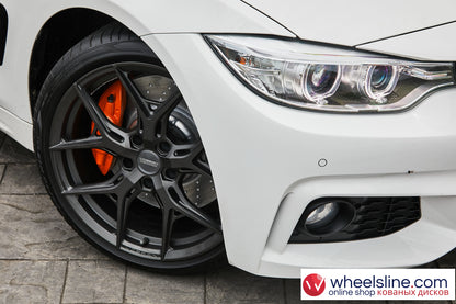 White BMW 4-Series 1-Piece VS HF-51 Matte Gunmetal 240801