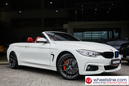 White BMW 4-Series 1-Piece VS HF-51 Matte Gunmetal 240801