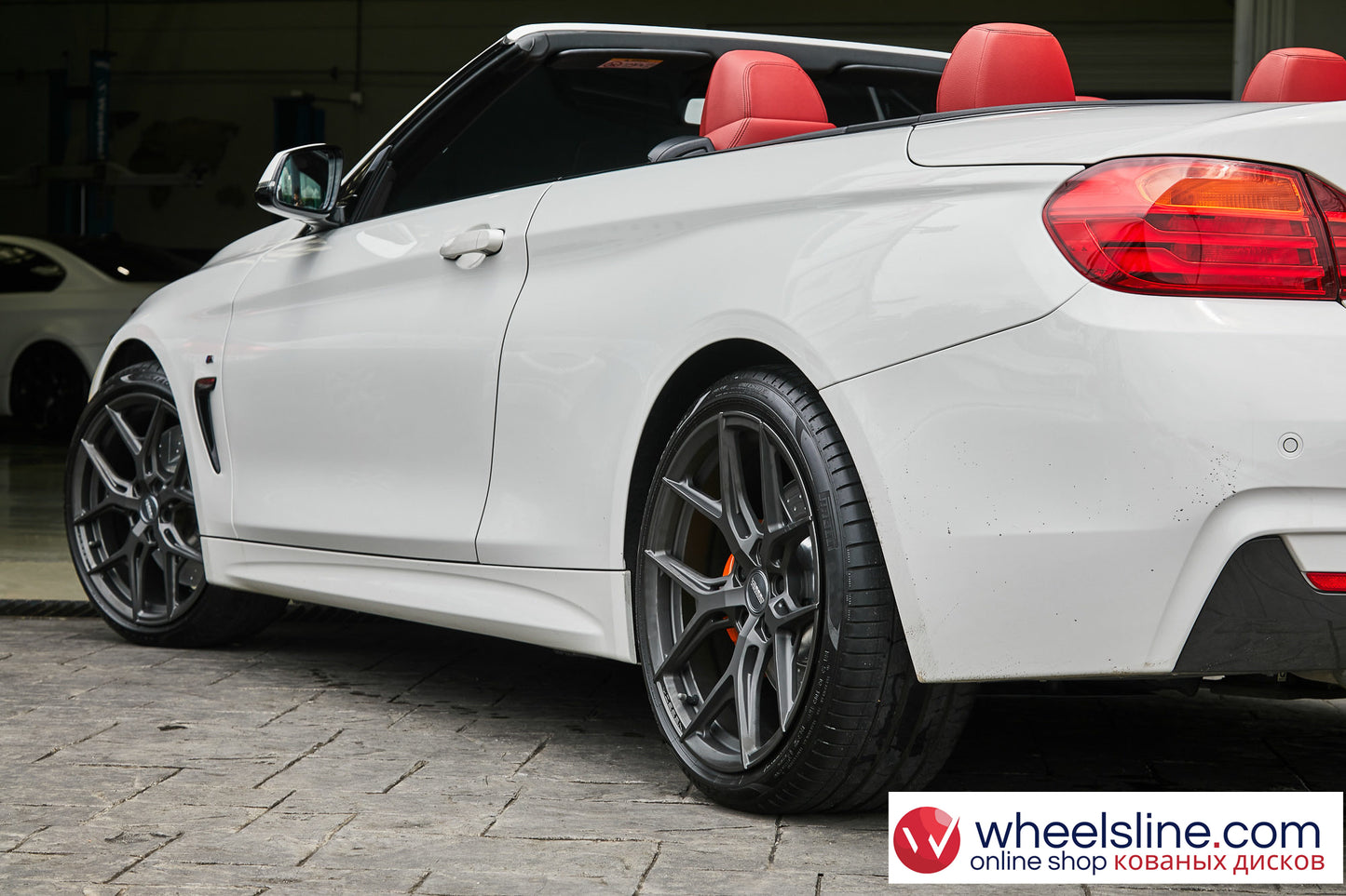 White BMW 4-Series 1-Piece VS HF-51 Matte Gunmetal 240801