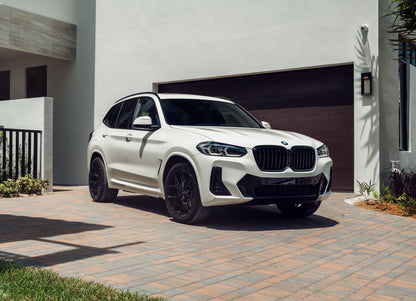 White BMW X3 1-Piece VS HF-51 Gloss Black  240807