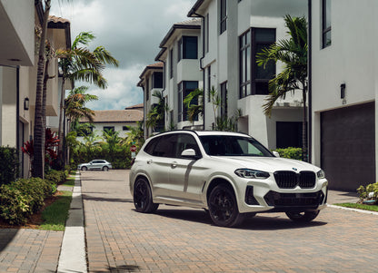 White BMW X3 1-Piece VS HF-51 Gloss Black  240807