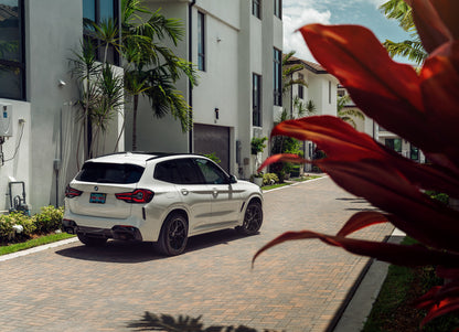 White BMW X3 1-Piece VS HF-51 Gloss Black  240807