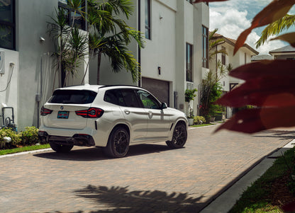 White BMW X3 1-Piece VS HF-51 Gloss Black  240807