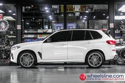 White BMW X5 1-Piece VS EVO-5R1 Brushed Silver  240820