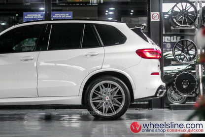 White BMW X5 1-Piece VS EVO-5R1 Brushed Silver  240820